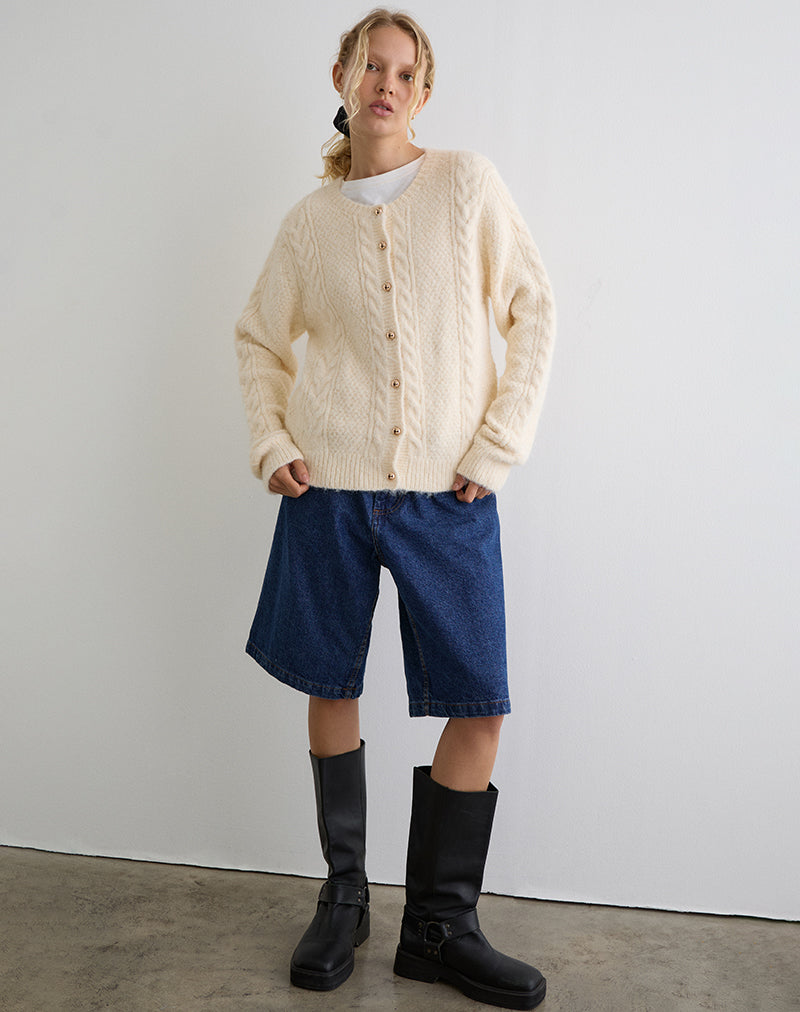 Imagen de Aceso Cardigan en Brush Knit Ivory