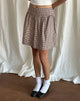Imagen de Adinda Falda Midi en Mini Gingham Marrón