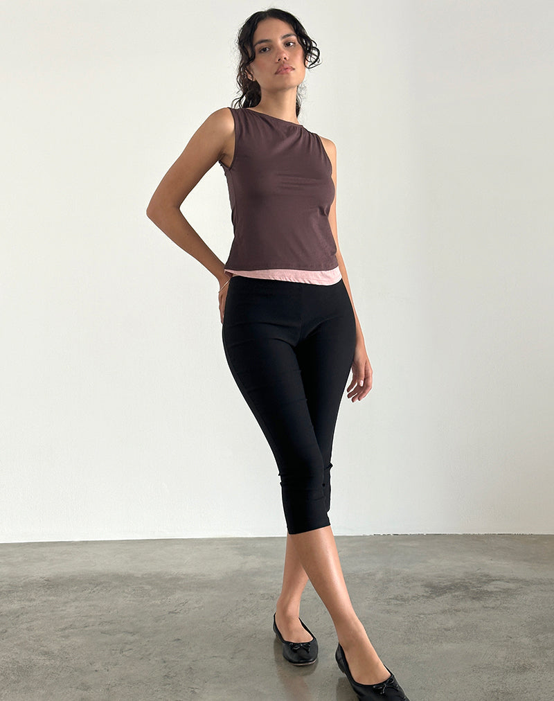 Imagen de Aida Top en Tissue Deep Mahogany con Pink Lady