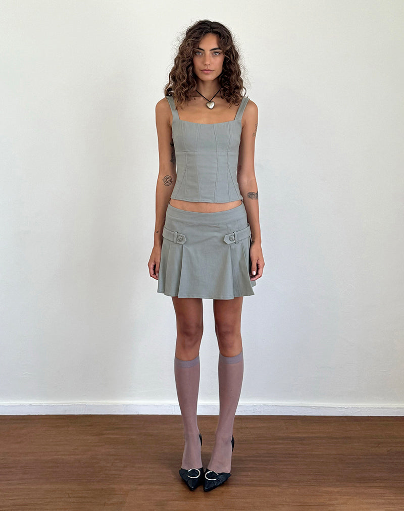 Imagen de Ahanu Minifalda plisada en gris