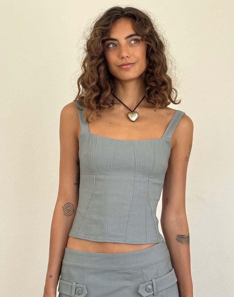 Imagen de Ailsa Tie Back Top en Gris