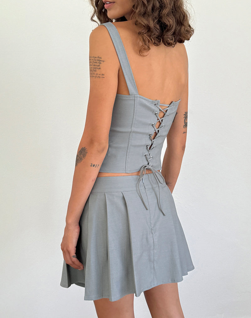 Imagen de Ahanu Minifalda plisada en gris