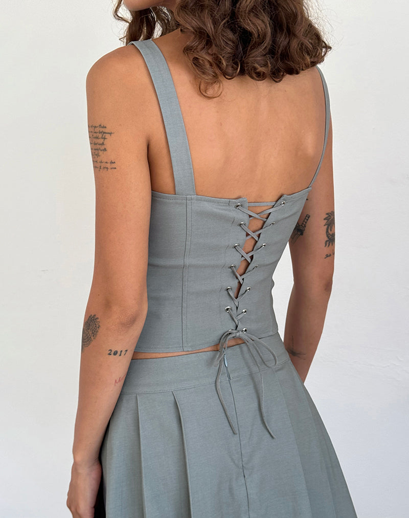 Imagen de Ailsa Tie Back Top en Gris