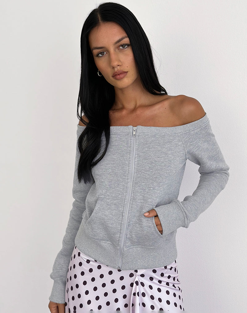 Imagen de Airazo Bardot Sweater in Grey Marl
