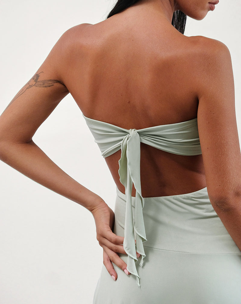 Imagen del vestido Akira Bandeau Midi en Slinky Sage