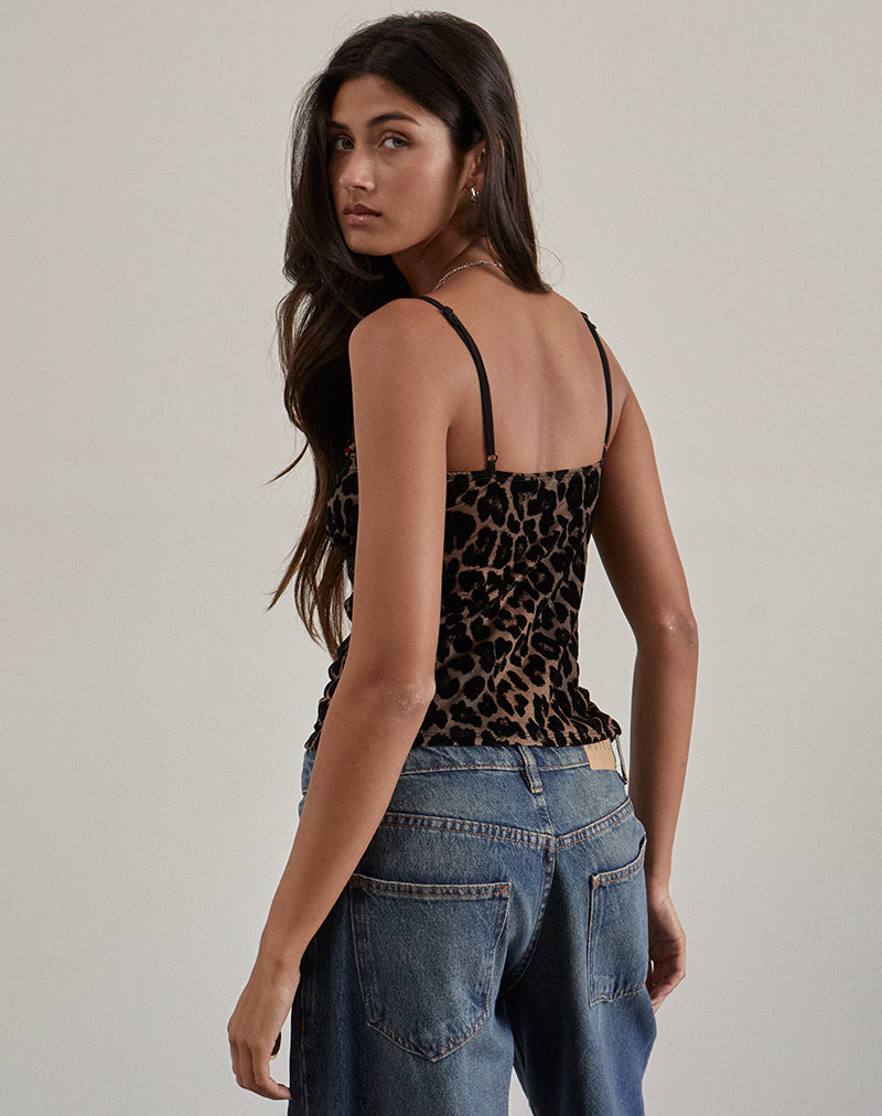 Imagen de Alcesta Top en Flock Mesh Rar Leopard