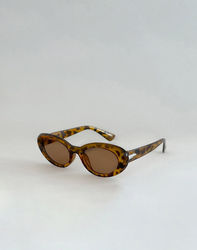 Imagen de las gafas de sol ovaladas Aldabra en carey