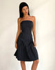Imagen de Aldari Bandeau Midi Dress in Tailoring Black Pinstripe