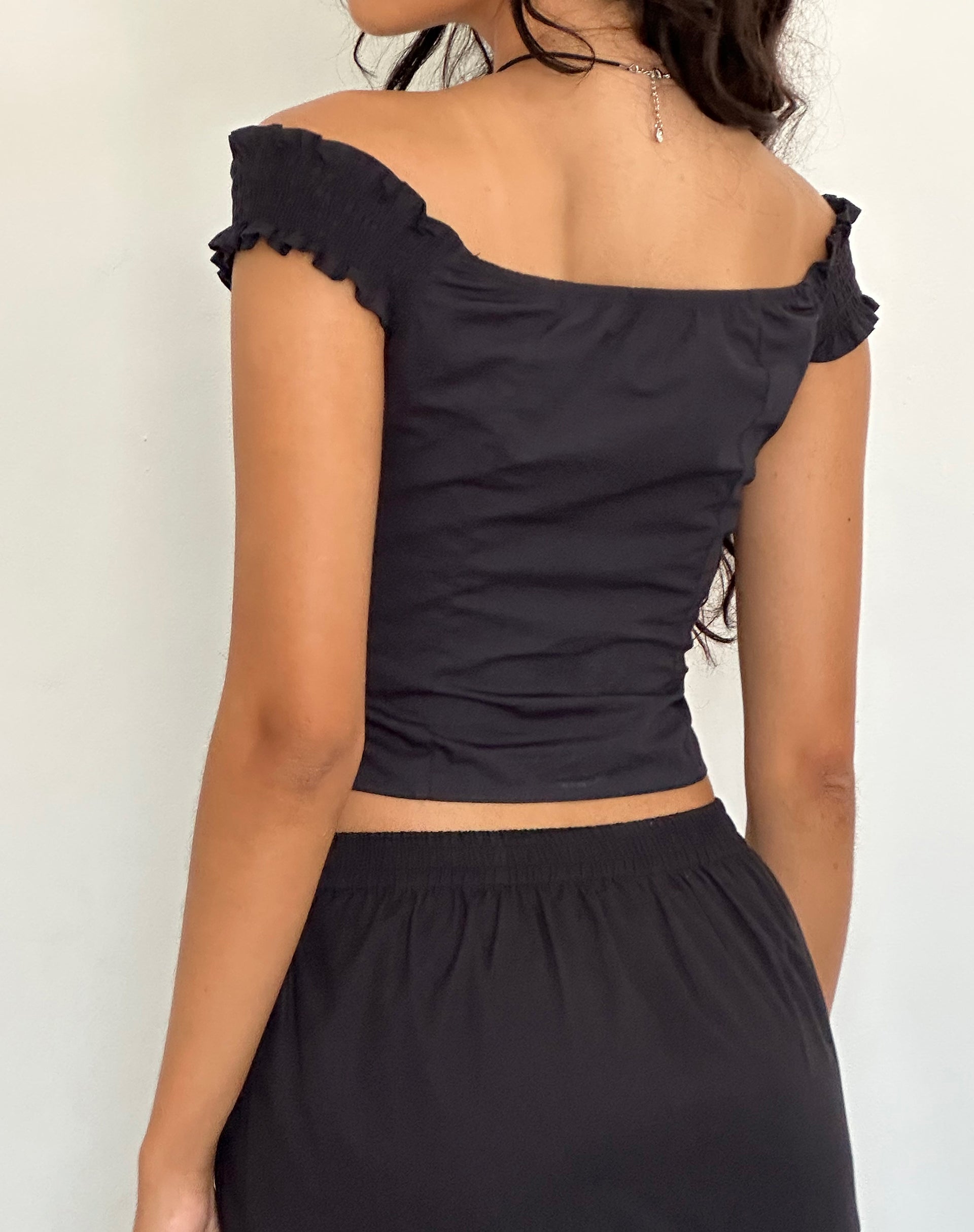 Imagen de Alderidge Bardot Corset Top Negro