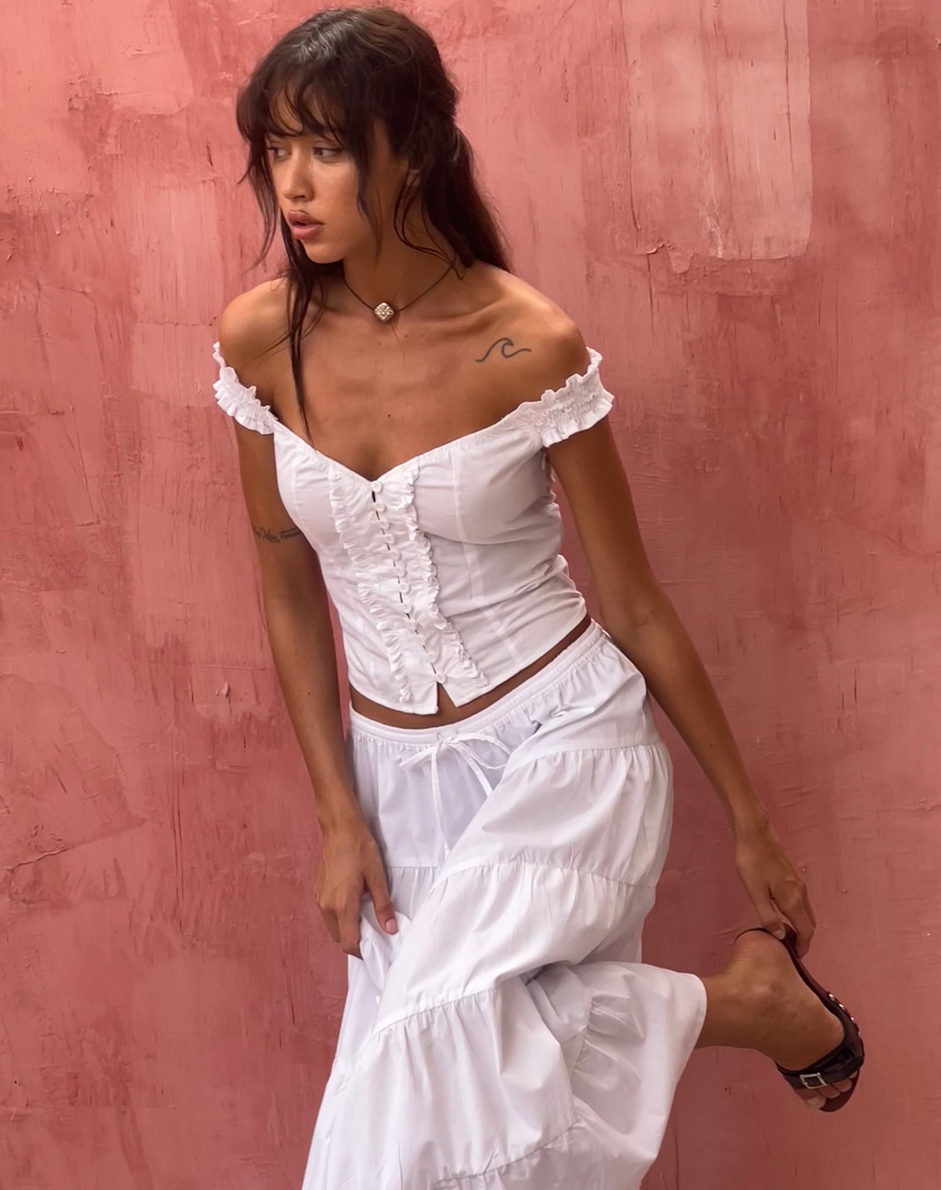 Imagen de Alderidge Bardot Corset Top Blanco