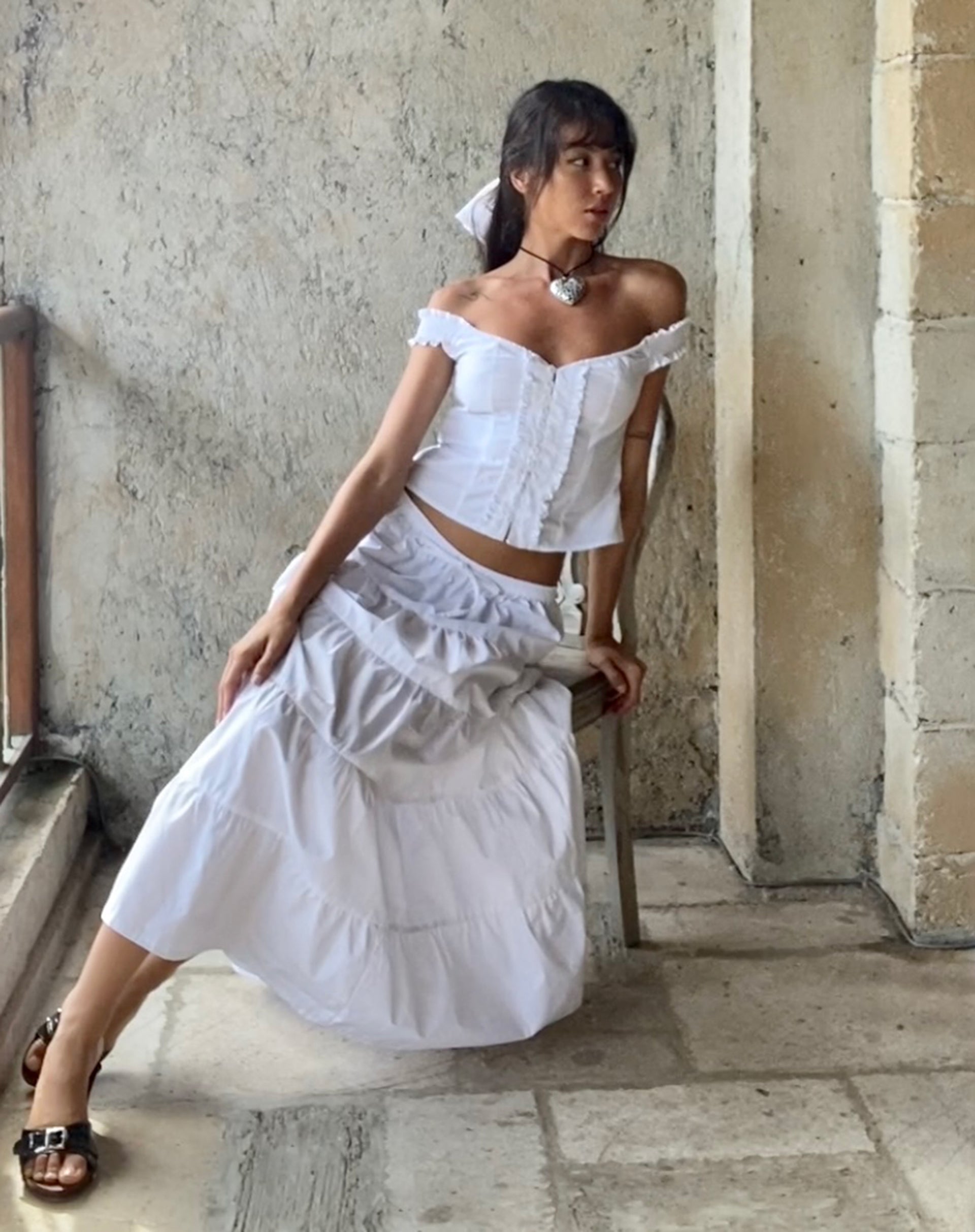 Imagen de Alderidge Bardot Corset Top Blanco