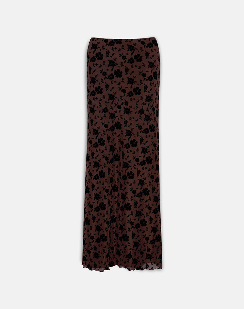 Imagen de Alfreda Maxi Falda Garden Floral Marrón