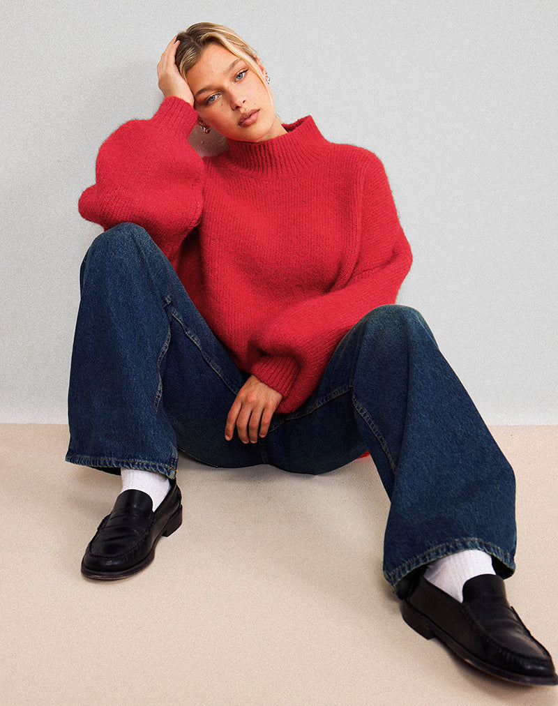 Imagen de Amato Oversized Jumper in Red
