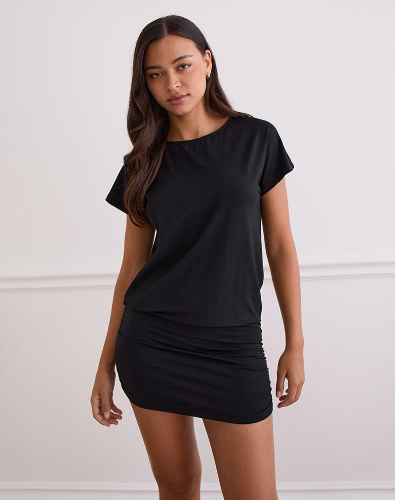 Imagen de Amelina Mini Vestido sin espalda en Negro