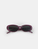 Imagen de las gafas de sol ovaladas Ametra en morado opaco