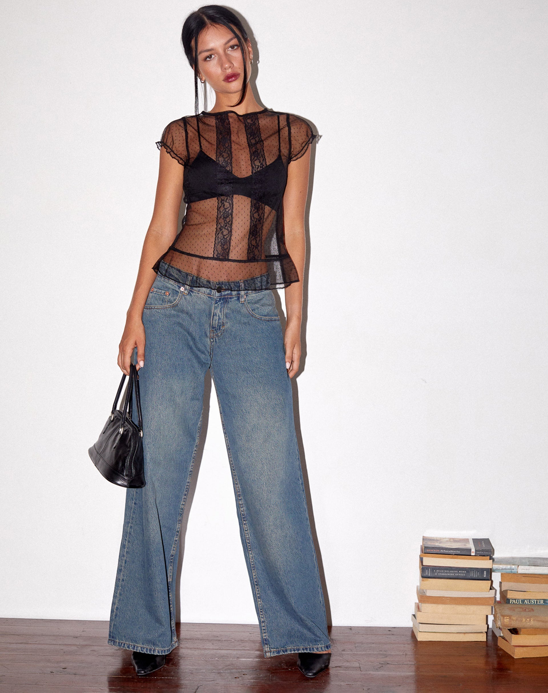 Imagen de Amrita Top sin forro en Dobby Mesh Negro
