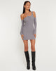 imagen de Anala Cold Shoulder Mini Dress in Flint Gray