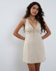 Imagen del minivestido Anatari de lino crudo