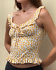 Imagen de Angelica Top in Yellow Cosmos Garden