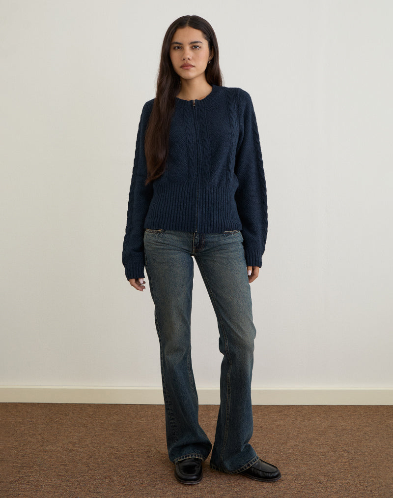 Imagen de Anitra Cardigan en Cable Knit Navy