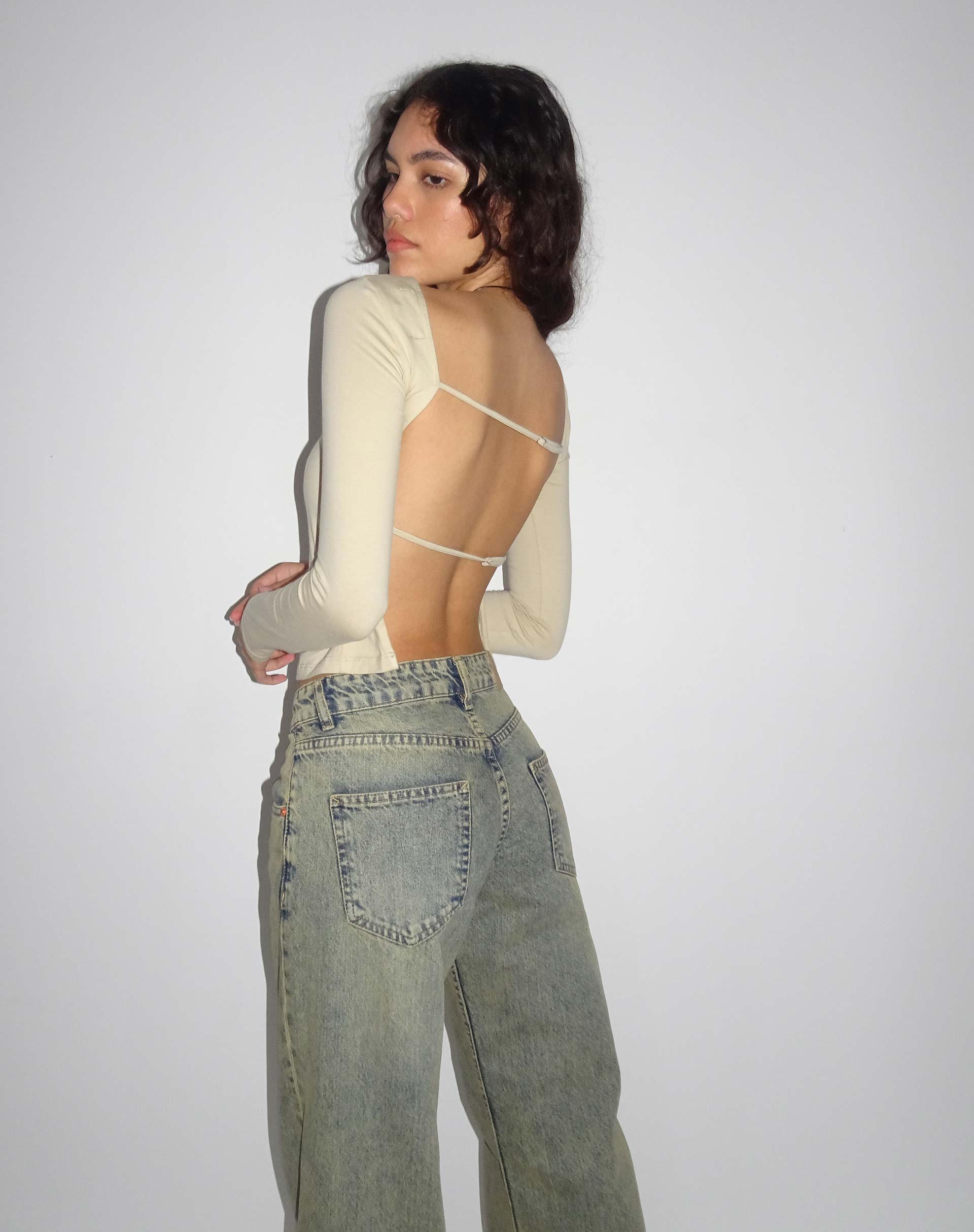 imagen de Ansita Long Sleeve Top in Coconut Milk