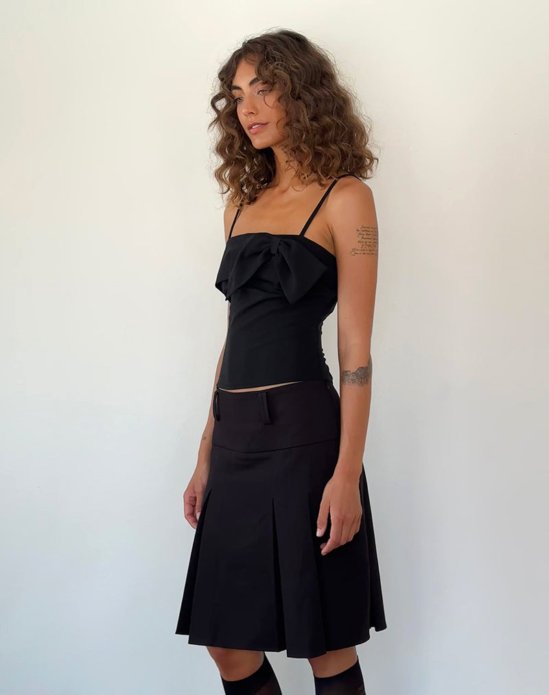 Imagen de Antlia Cami Top con Lazo en Sastrería Negro