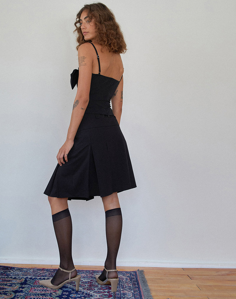 Imagen de Antlia Cami Top con Lazo en Sastrería Negro
