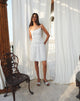 Imagen de Aristia Falda midi en tejido broderie Blanco