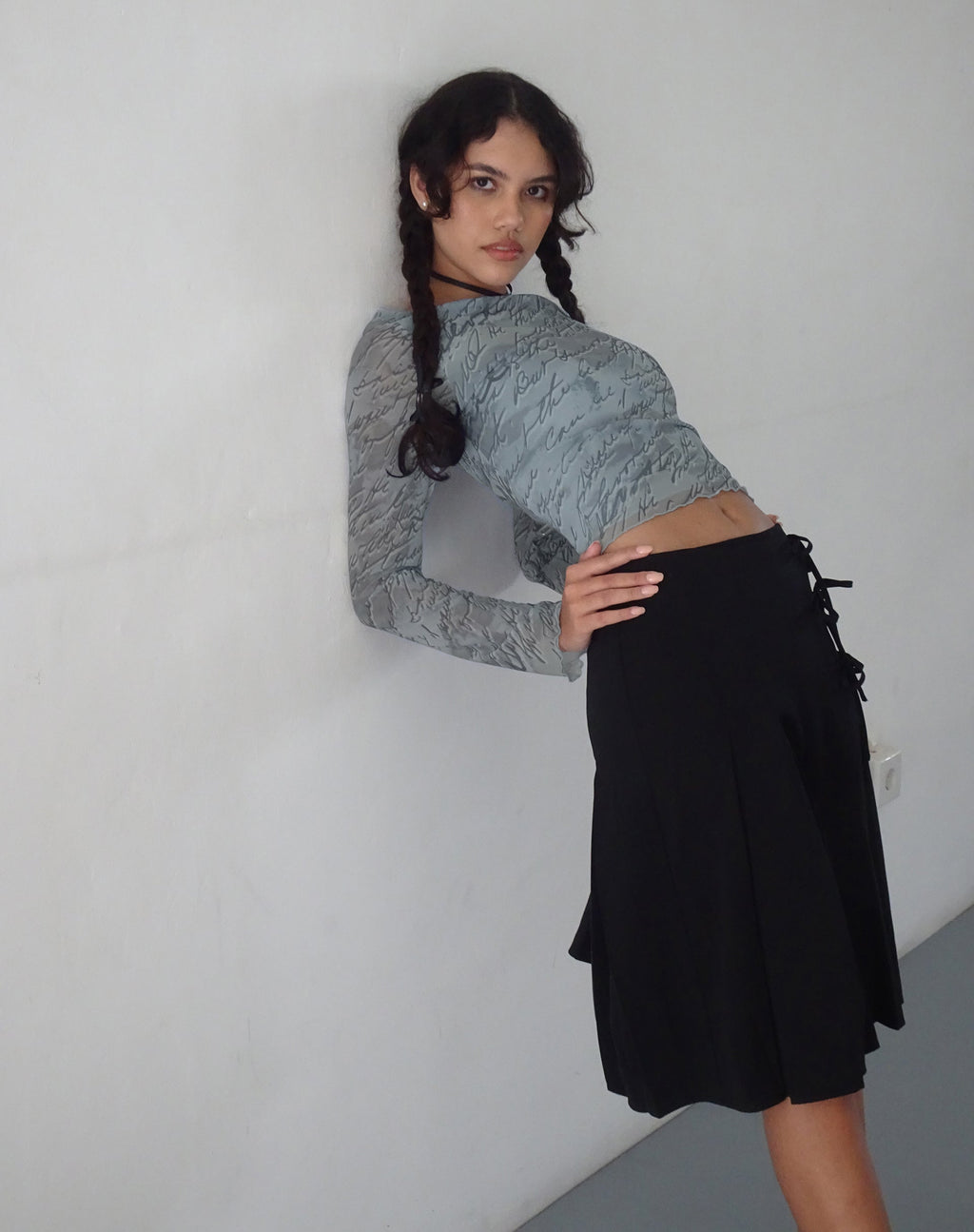 Armali Top de Manga Larga en Malla Fluido Digi Print