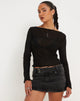 imagen de Armina Long Sleeve Top in Black