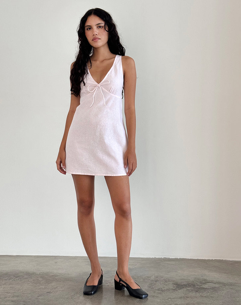 Imagen de Asatari Tie Front Dress in Light Pink