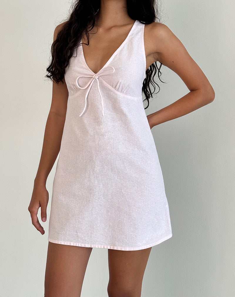 Imagen de Asatari Tie Front Dress in Light Pink