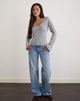 Imagen de Ashla Top de manga larga en Sheer Knit Gris