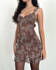 Imagen de Astika Mini Dress in Blooming Vines Marrón