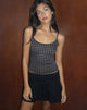 Imagen de Atarah Knit Cami Top en Argyle Negro Gris