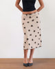 Imagen de Atira Falda midi en racimo Ditsy Floral Flock Nude