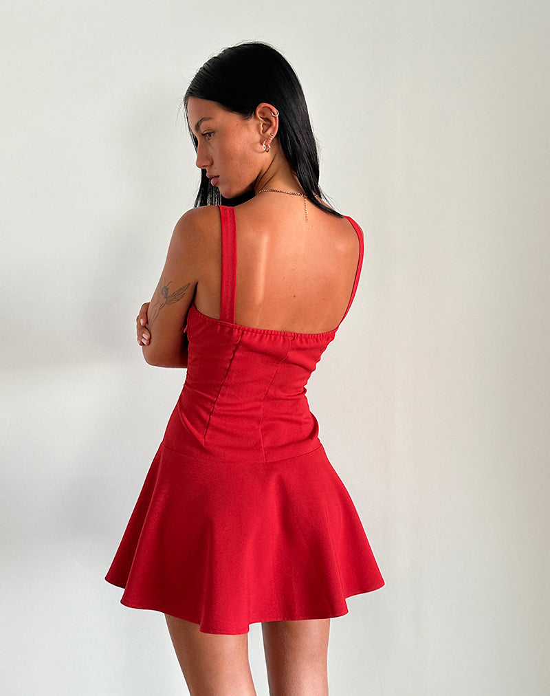 Imagen del minivestido Audra rojo