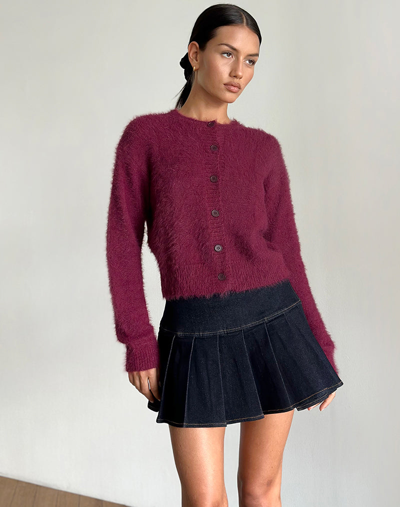 Imagen de Audrina Cardigan en Fluffy Borgoña