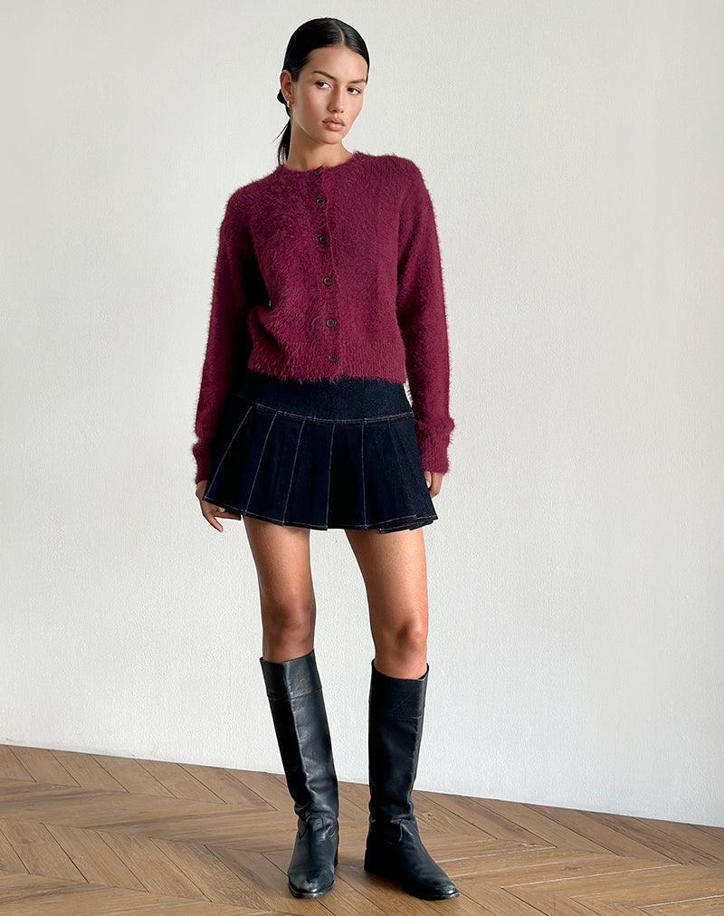 Imagen de Audrina Cardigan en Fluffy Borgoña