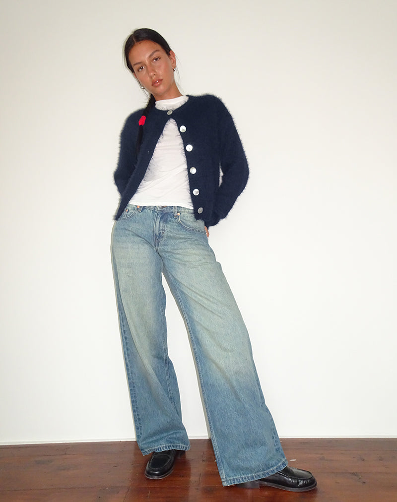 Imagen de Audrina Cardigan In Fluffy Knit Navy