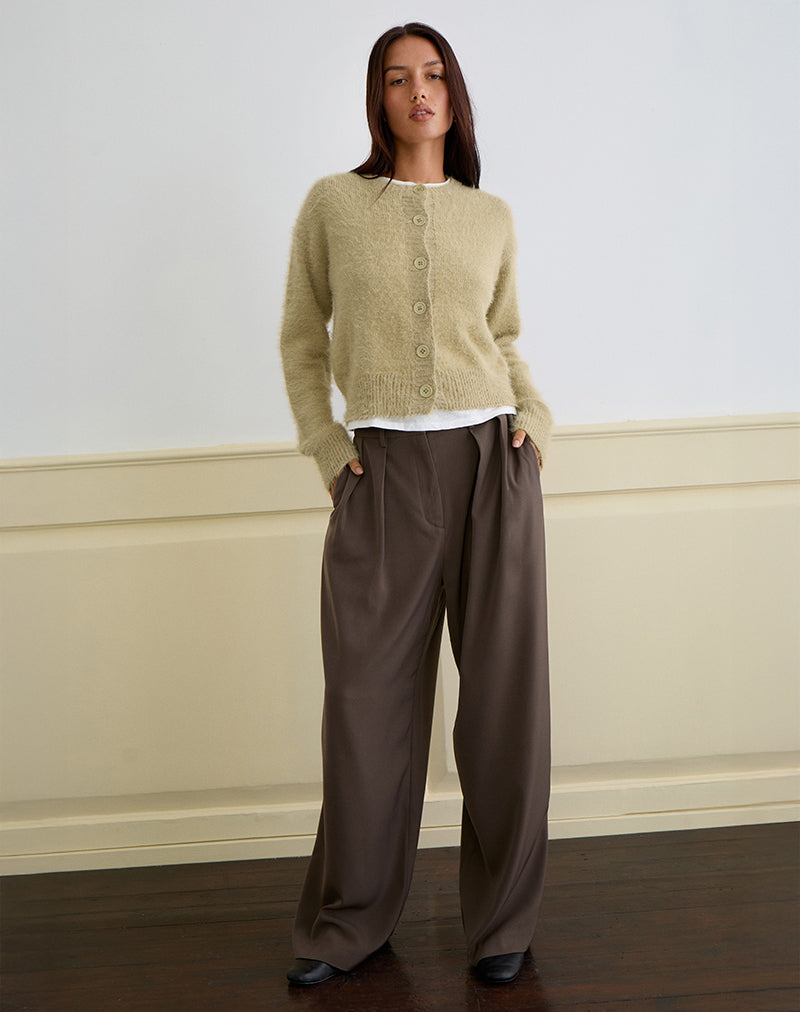 Imagen de Audrina Cardigan en punto mullido Sage