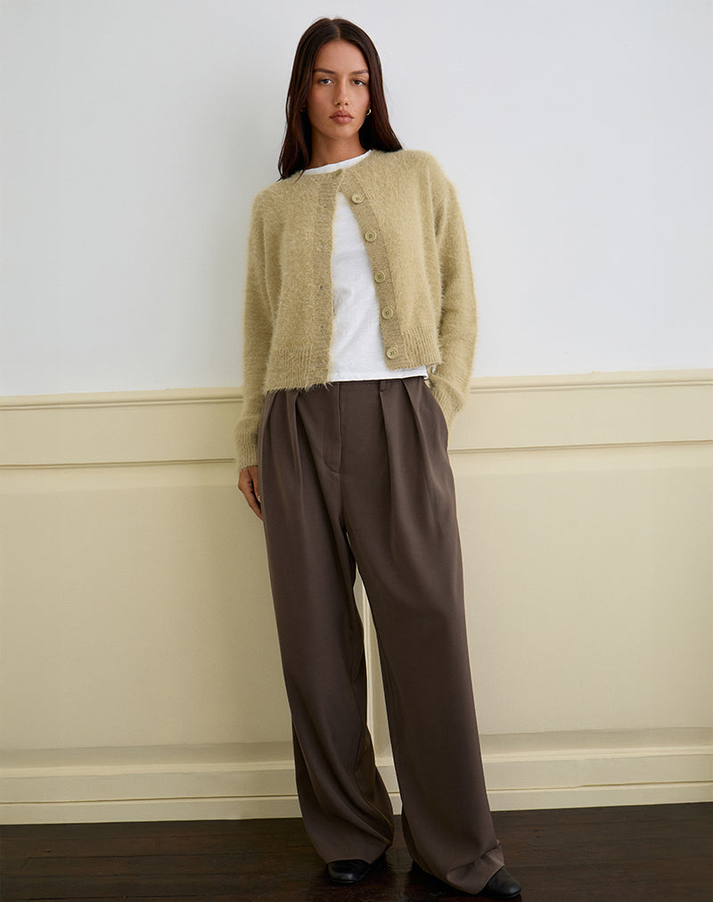 Imagen de Audrina Cardigan en punto mullido Sage