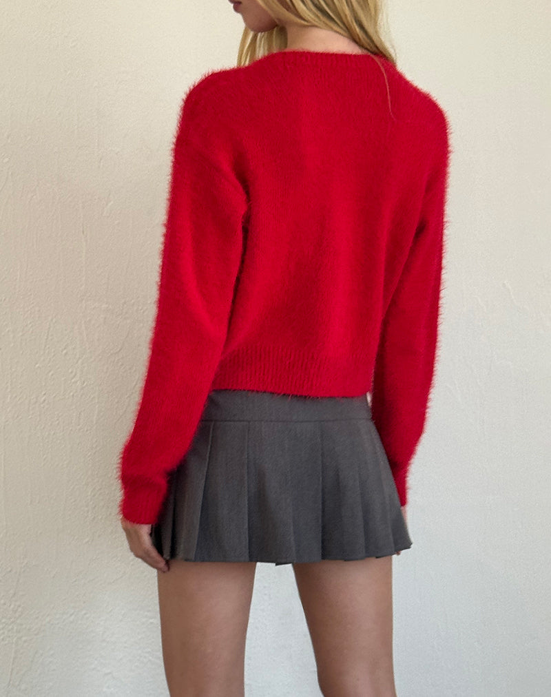Imagen de Audrina Cardigan in Fluffy Red