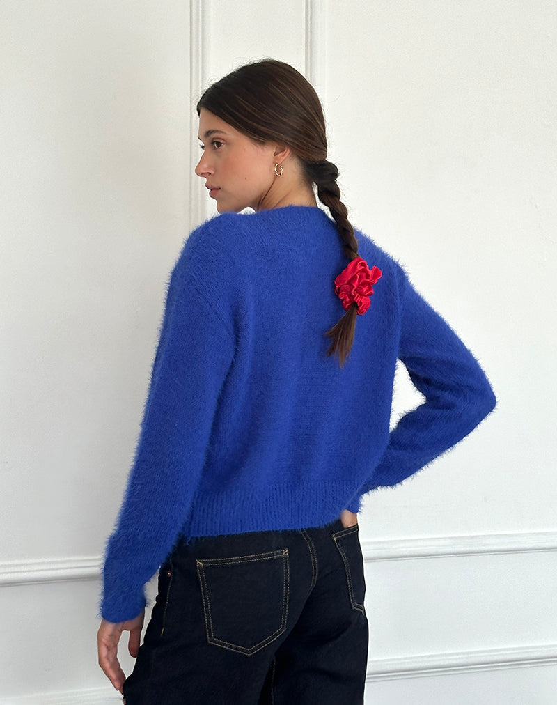 Imagen de Audrina Cardigan in Fluffy Cobalt Blue