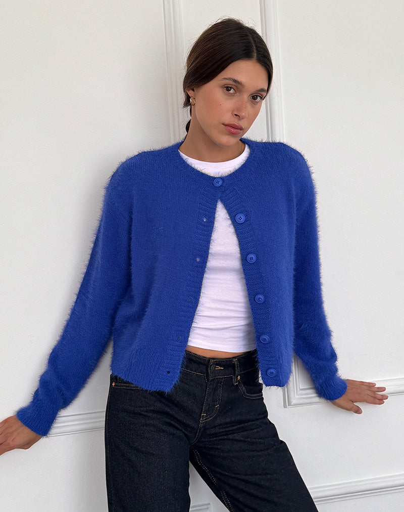 Imagen de Audrina Cardigan in Fluffy Cobalt Blue