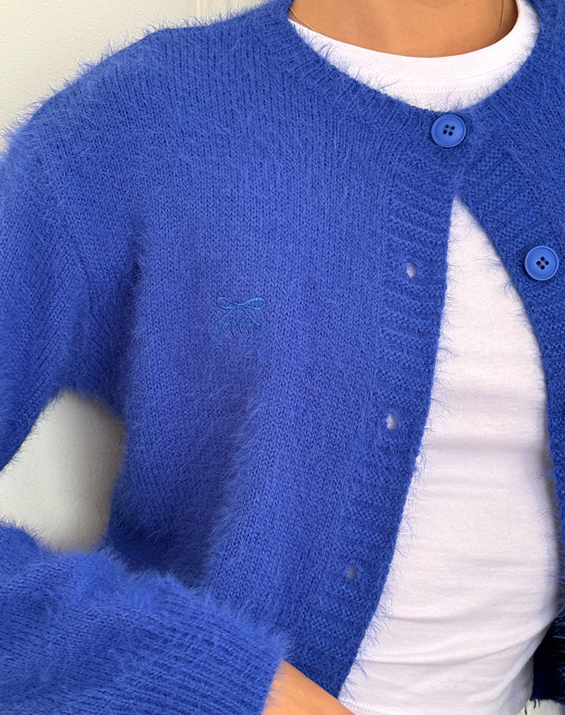 Imagen de Audrina Cardigan in Fluffy Cobalt Blue