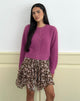 Imagen de Audrina Cardigan in Fluffy Knit Grape