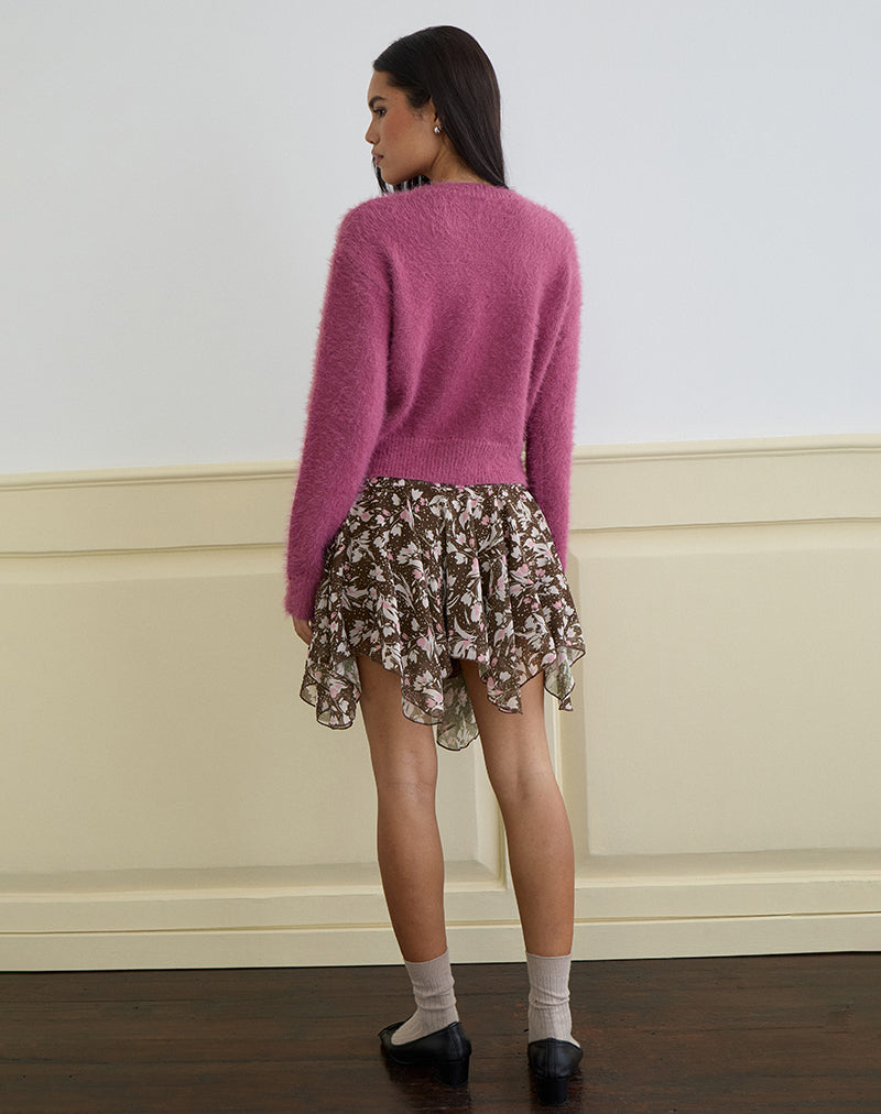 Imagen de Audrina Cardigan in Fluffy Knit Grape