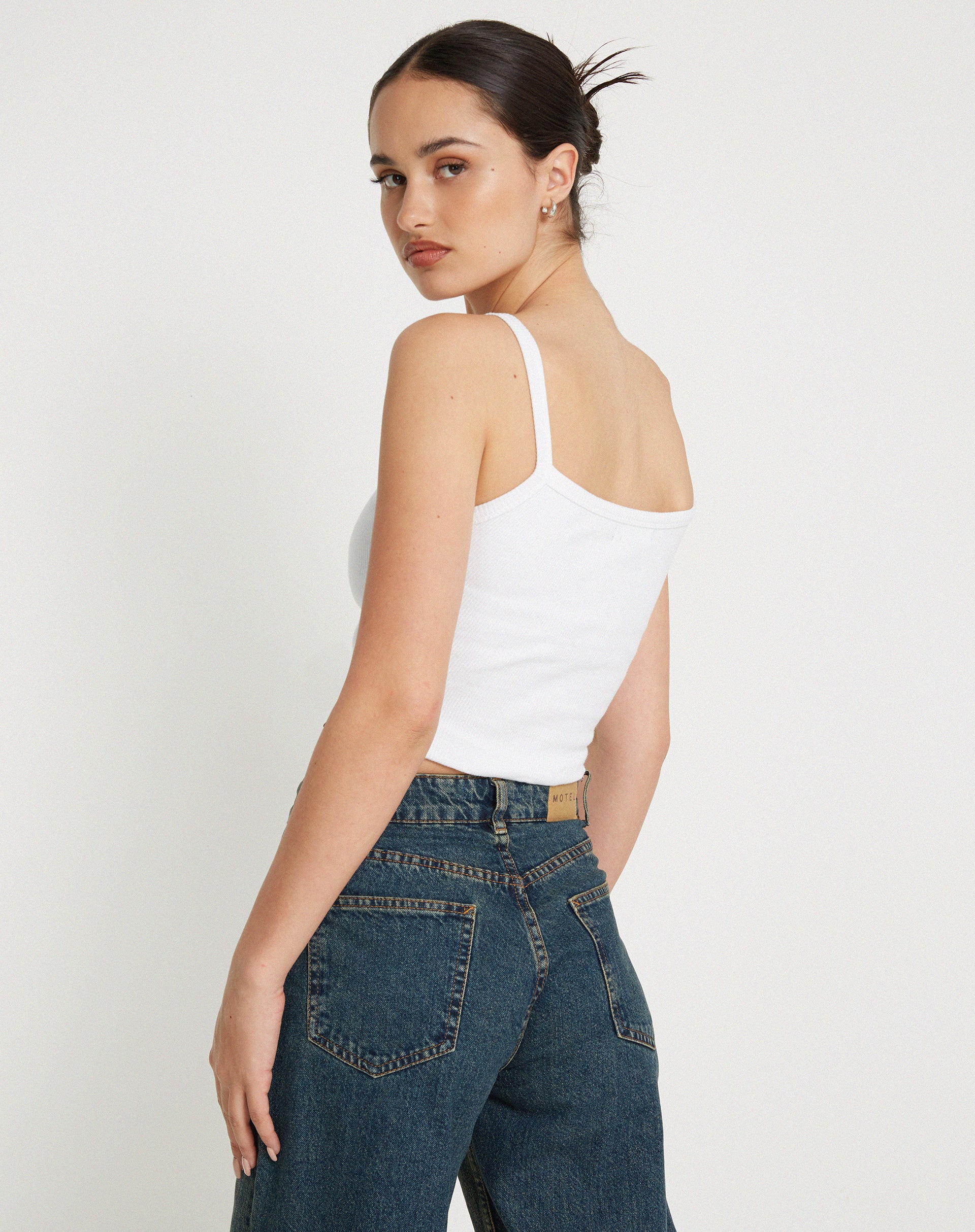 Imagen de Aus Ribbed Vest Top Blanco