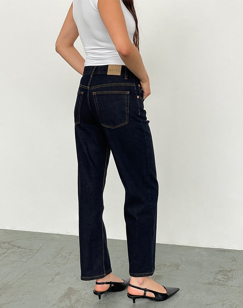 Imagen de Mid Rise Awkward Parallel Jeans en Indigo